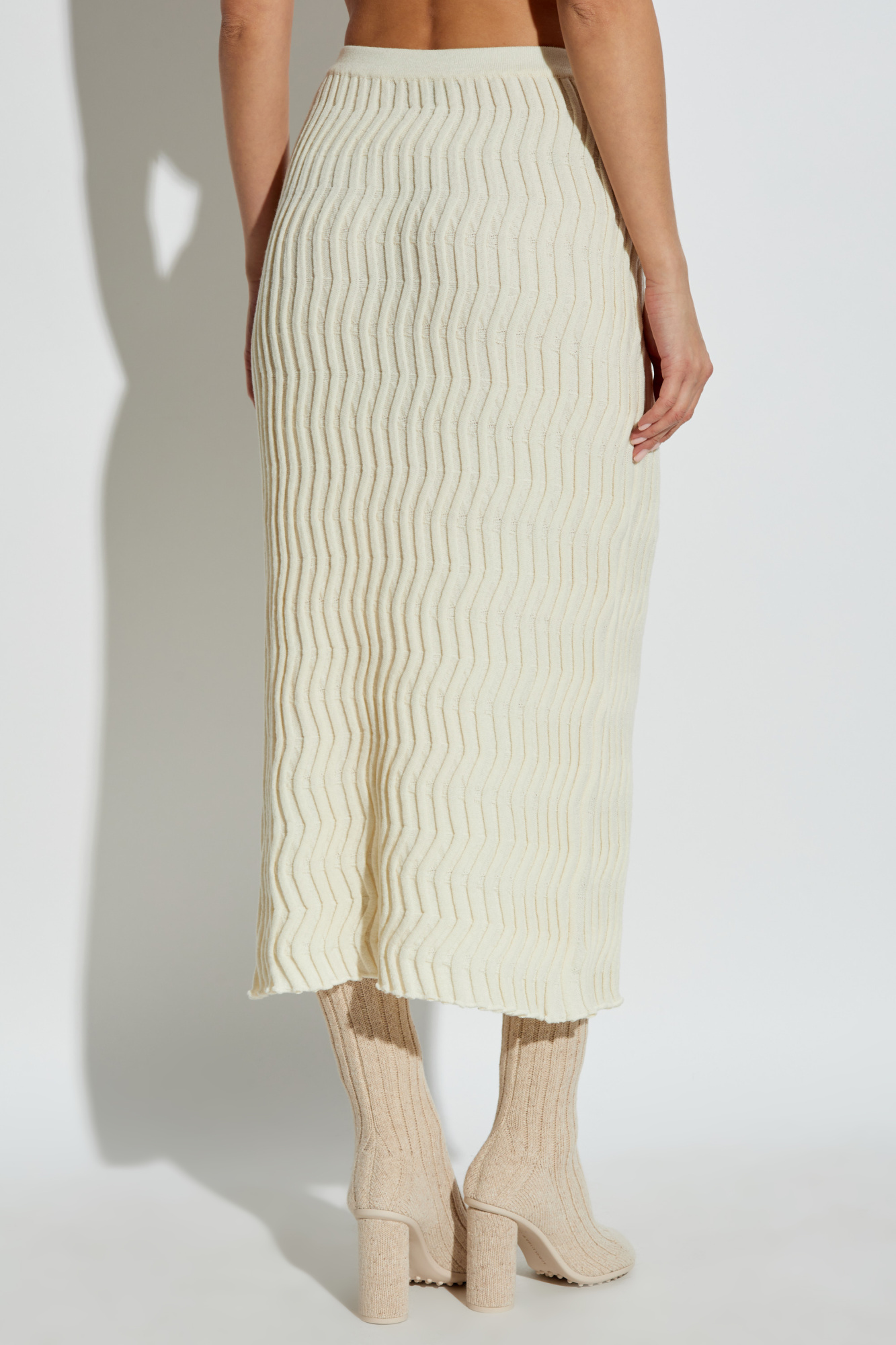 スカート BOTTEGA VENETA Embroidered Wool Blend Skirt new authentic Bottega Veneta wool & leather lazer cut skirt